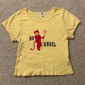 Yellow graphic baby tee